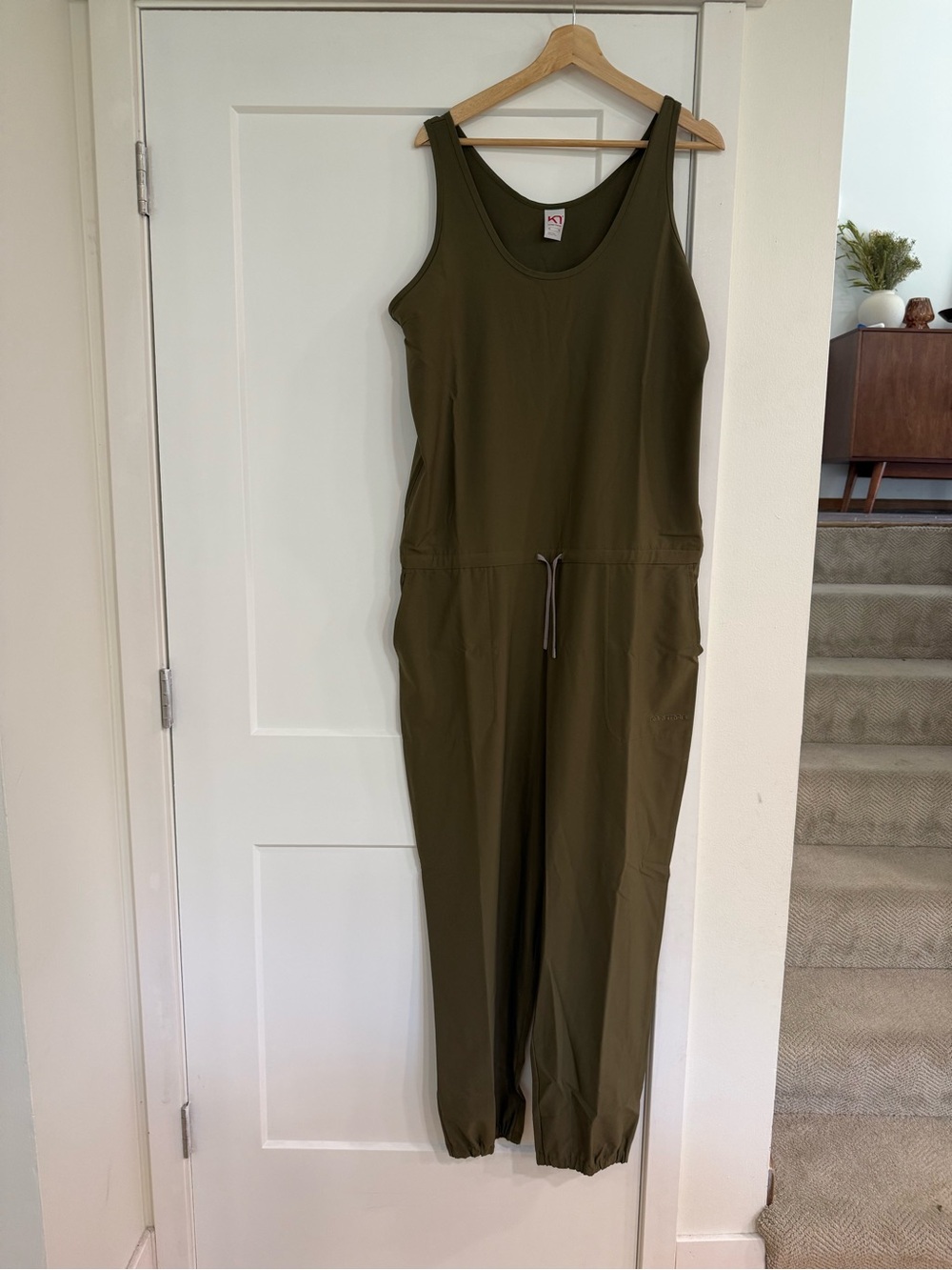 Kari Traa Olive Green Drawstring Jumpsuit